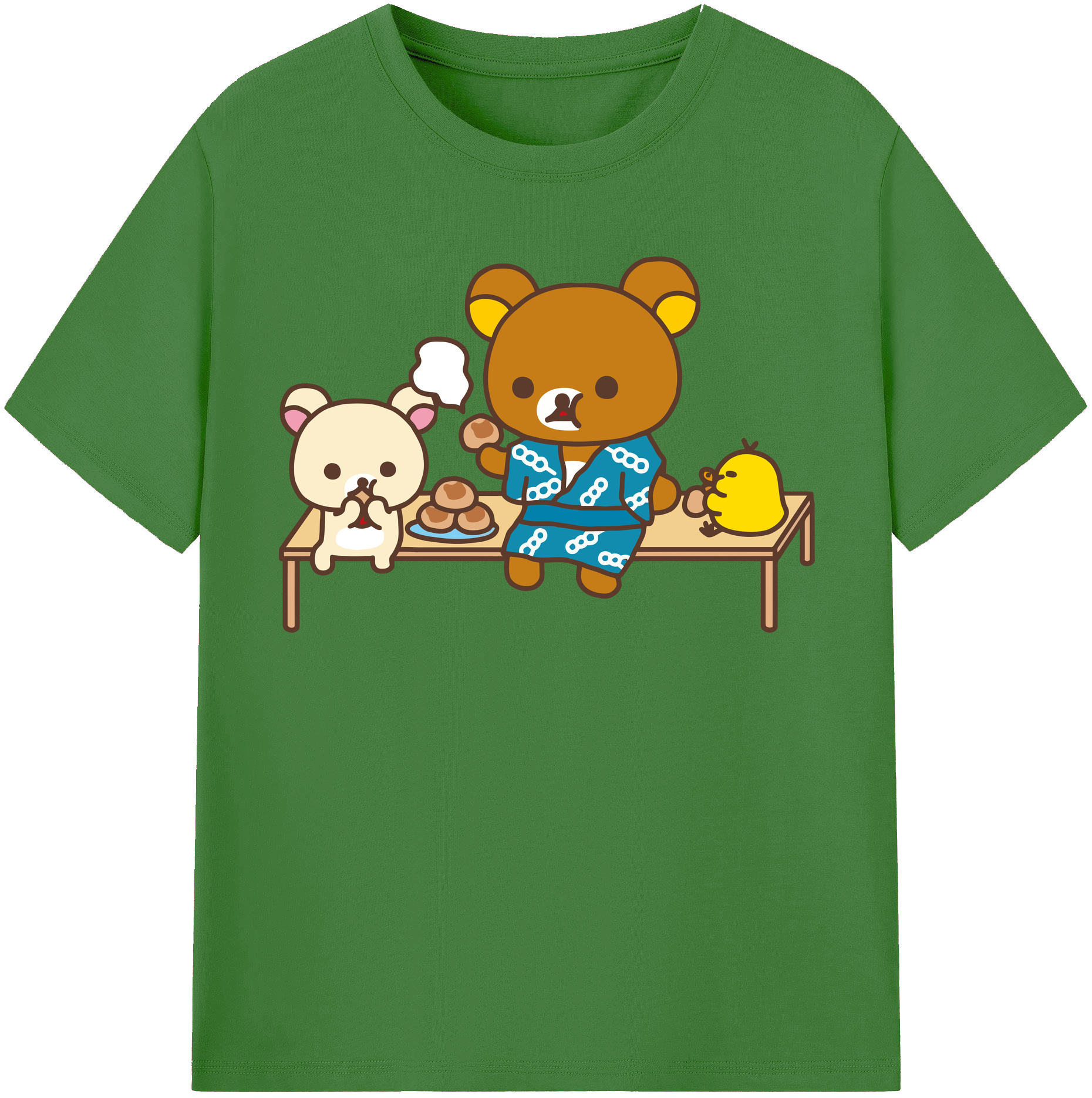 （画像用） リラックマ リラックマ キイロイトリ Rilakkuma Korilakkuma Kiiroitori レディースカジュアルプリントTシャツ（綿100％）